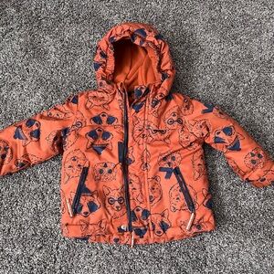 Cat & Jack Boys Orange Animal Print Jacket Size 2T